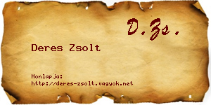 Deres Zsolt névjegykártya